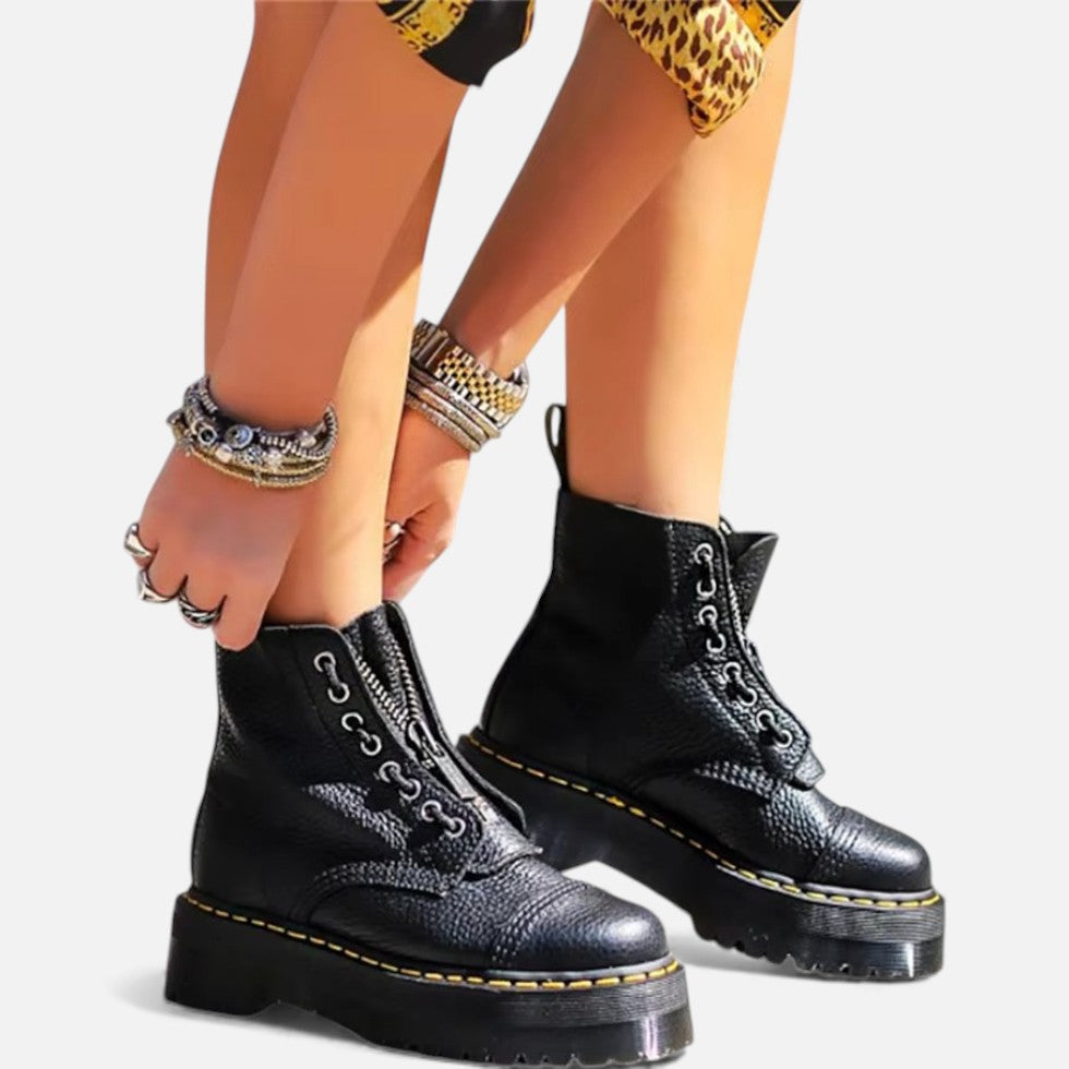 Unisex Schnürstiefeletten mit Plateauprofil