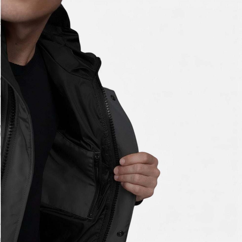 Herren Winter Steppjacke mit Kapuze