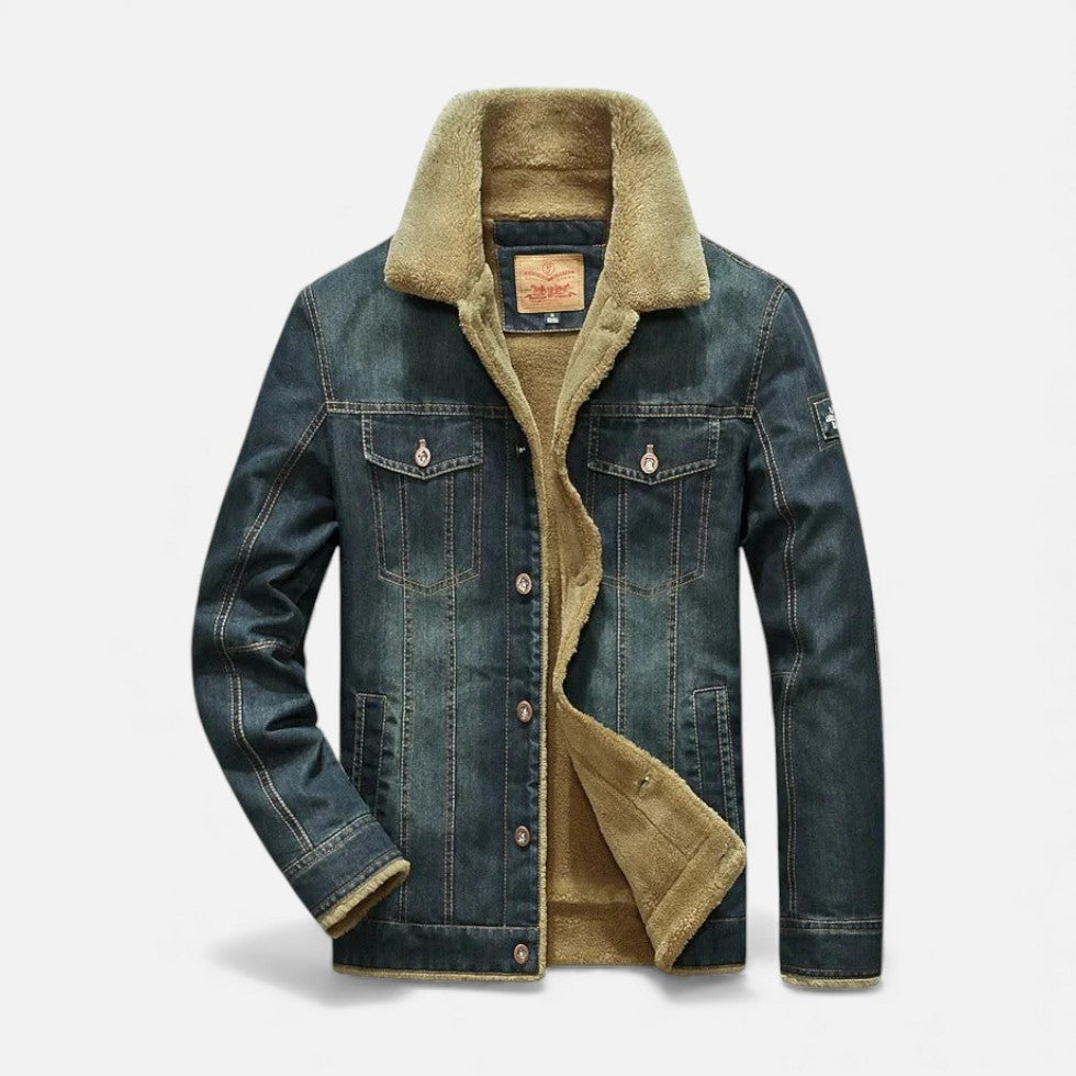 Herren Jeansjacke mit Teddyfutter