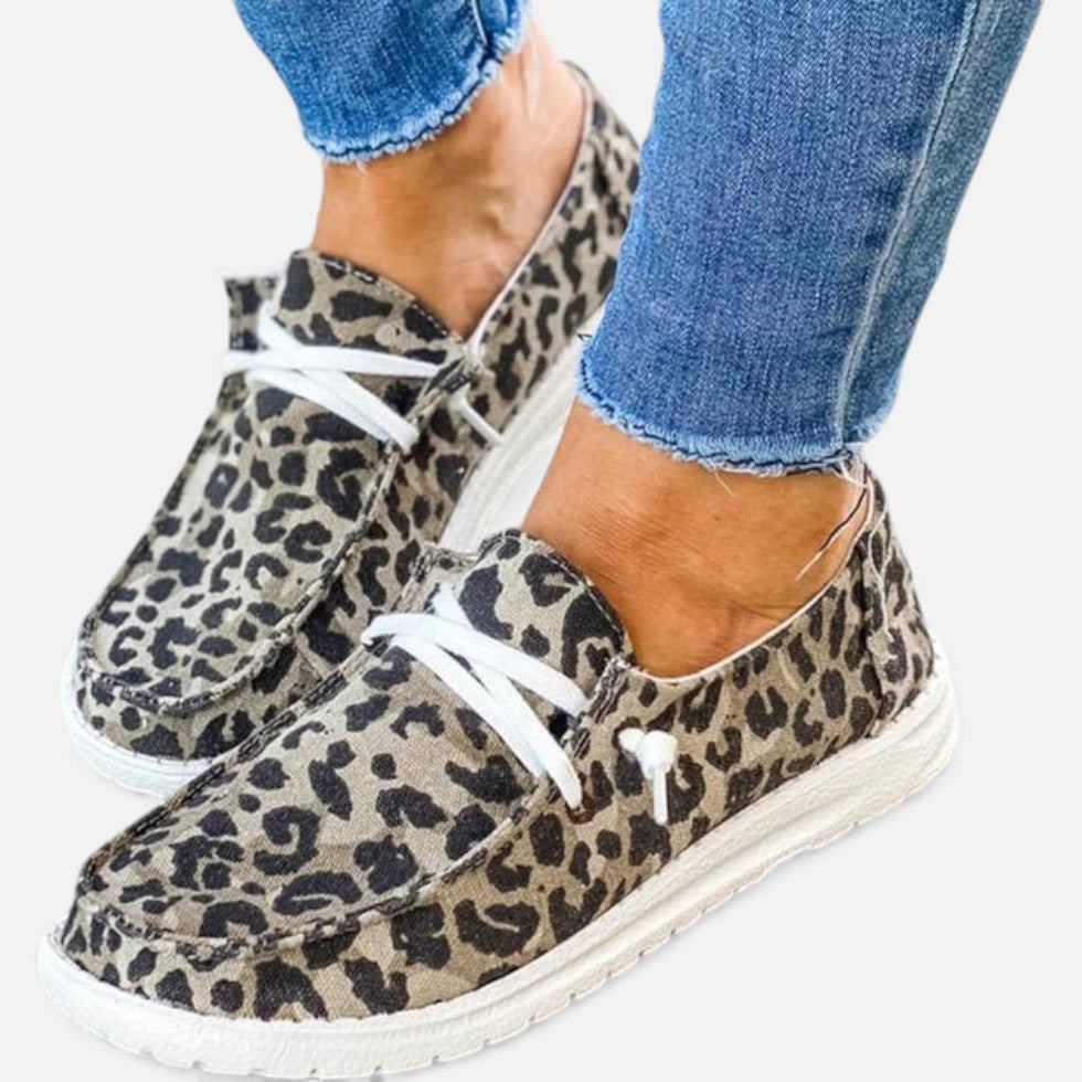 Leinenslipper Damen mit leichter Sohle