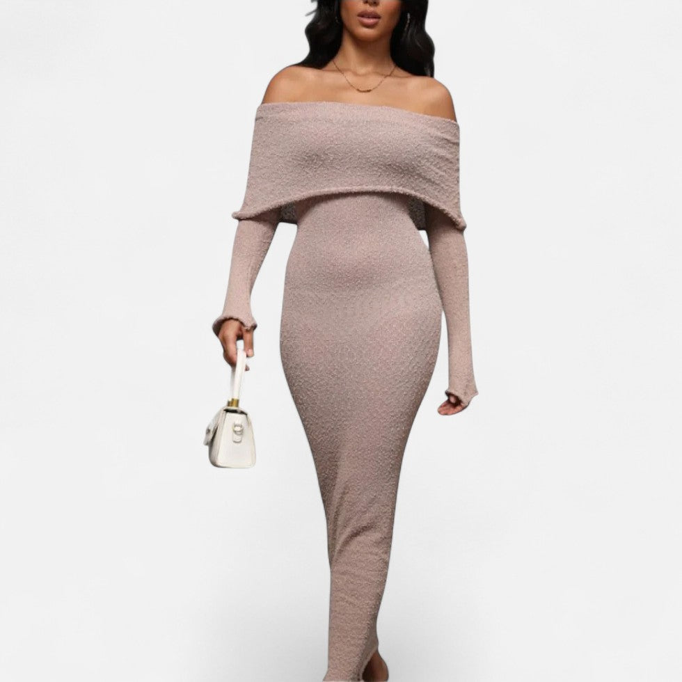 Schulterfreies elegantes Maxikleid für Damen