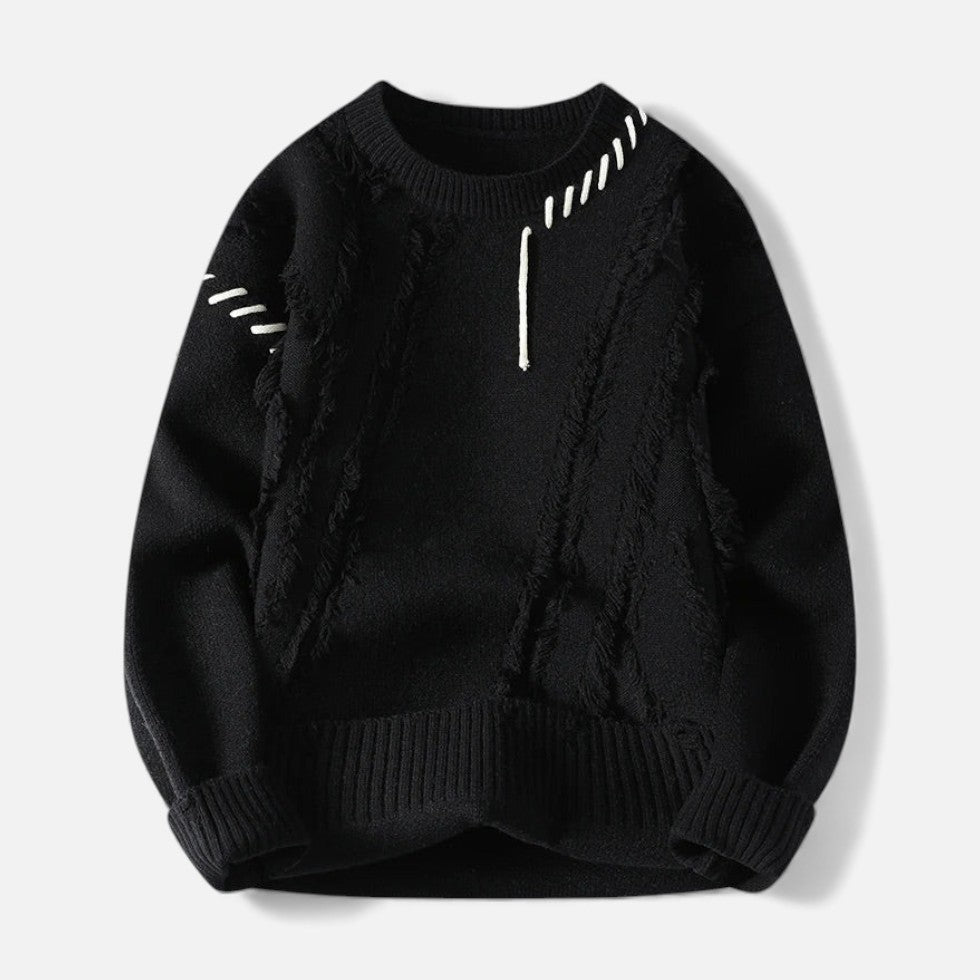 Unisex Strickpullover mit strukturierter Oberfläche