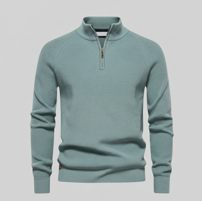 Luxuriöser Strickpullover mit Reißverschluss für einen stilvollen Look