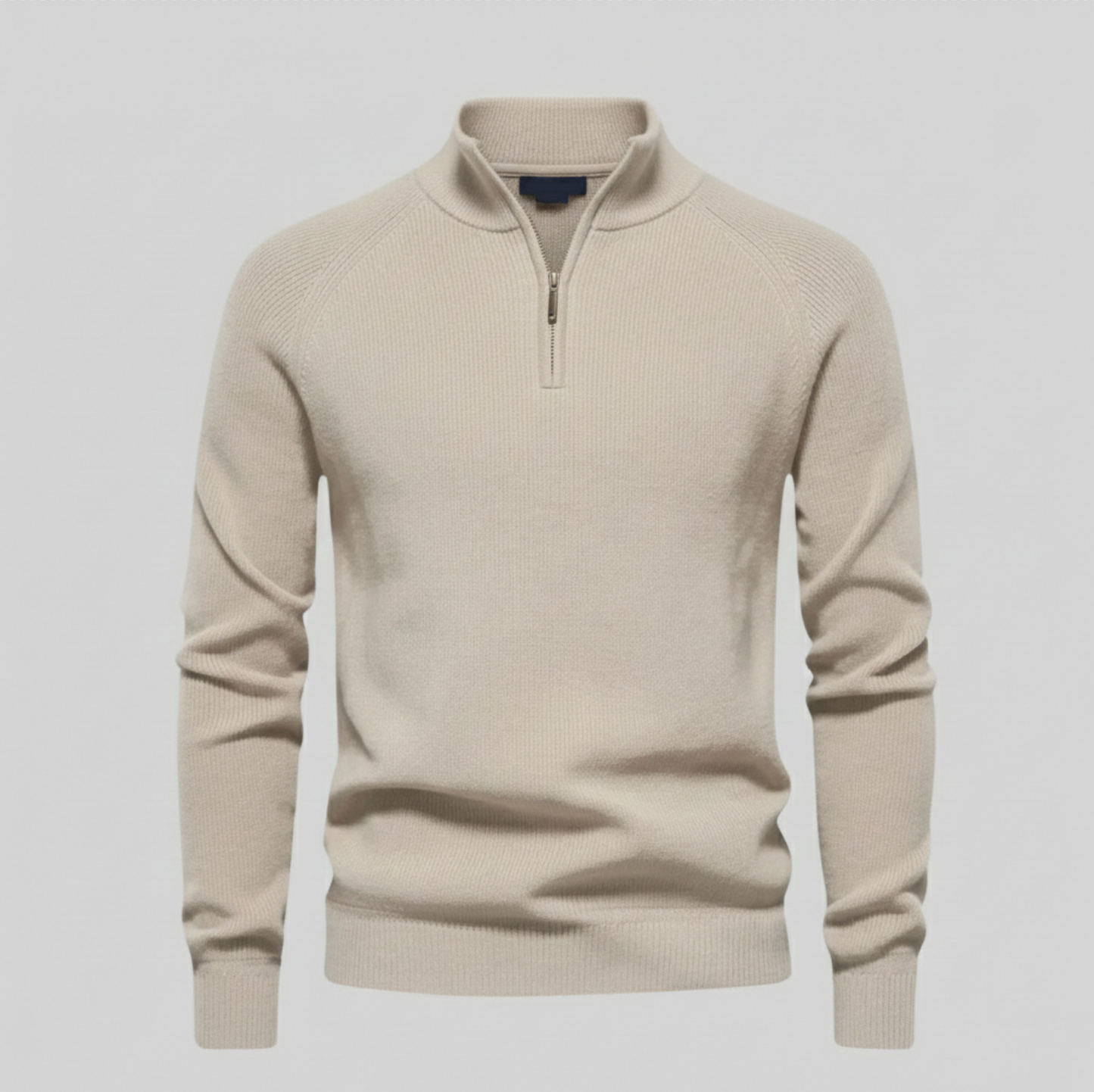 Luxuriöser Strickpullover mit Reißverschluss für einen stilvollen Look