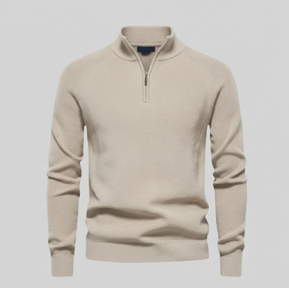 Luxuriöser Strickpullover mit Reißverschluss für einen stilvollen Look