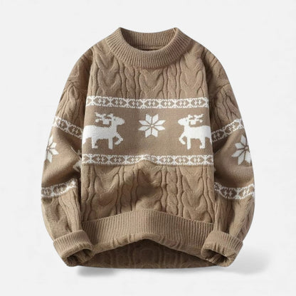 Weihnachtspullover mit Rentiermotiv