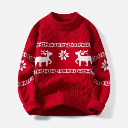 Weihnachtspullover mit Rentiermotiv