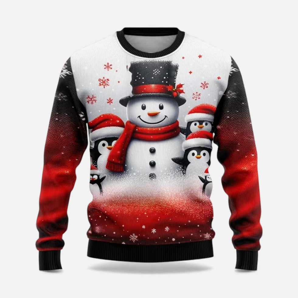 Weihnachtspullover Herren mit Winterlandschaft Motiv