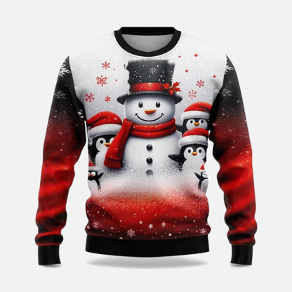 Weihnachtspullover Herren mit Winterlandschaft Motiv