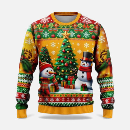 Weihnachtspullover Herren mit Winterlandschaft Motiv