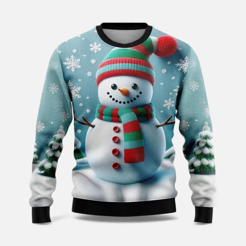 Weihnachtspullover Herren mit Winterlandschaft Motiv