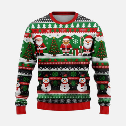 Weihnachtspullover Herren mit Winterlandschaft Motiv