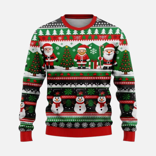 Weihnachtspullover Herren mit Winterlandschaft Motiv