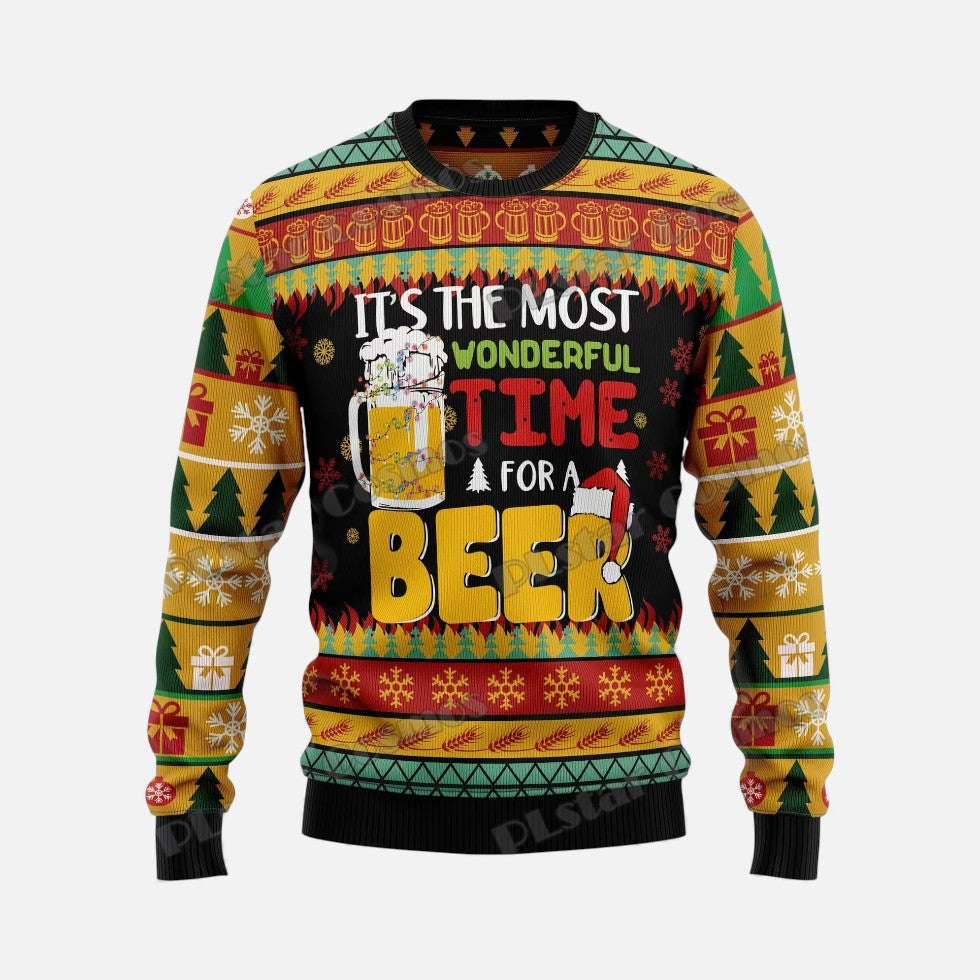 Weihnachtspullover Herren mit Humorvollem Partyprint