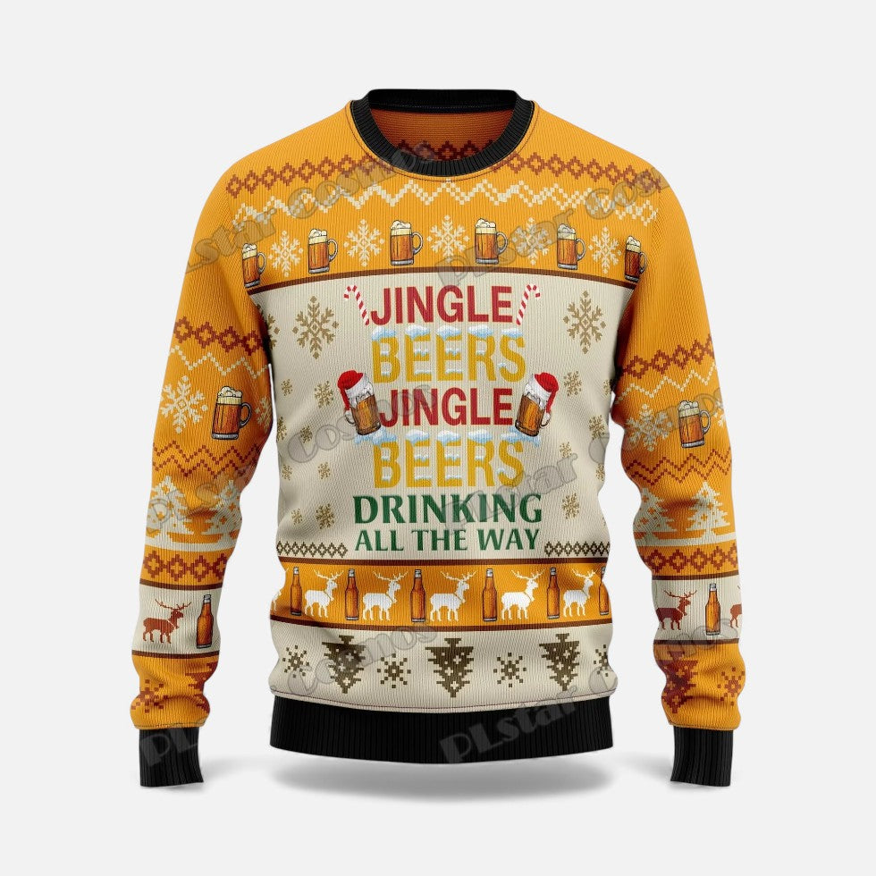 Weihnachtspullover Herren mit Humorvollem Partyprint