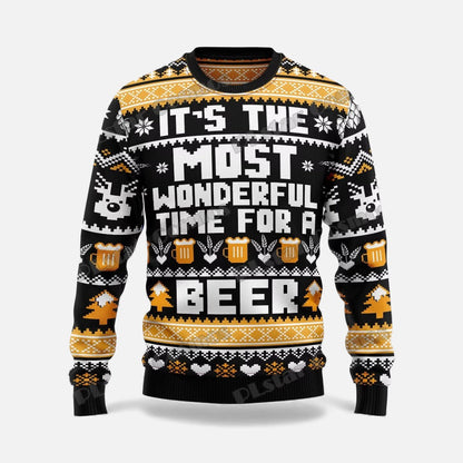 Weihnachtspullover Herren mit Humorvollem Partyprint