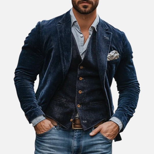 Cordjacke Herren im modernen Slim-Fit Stil