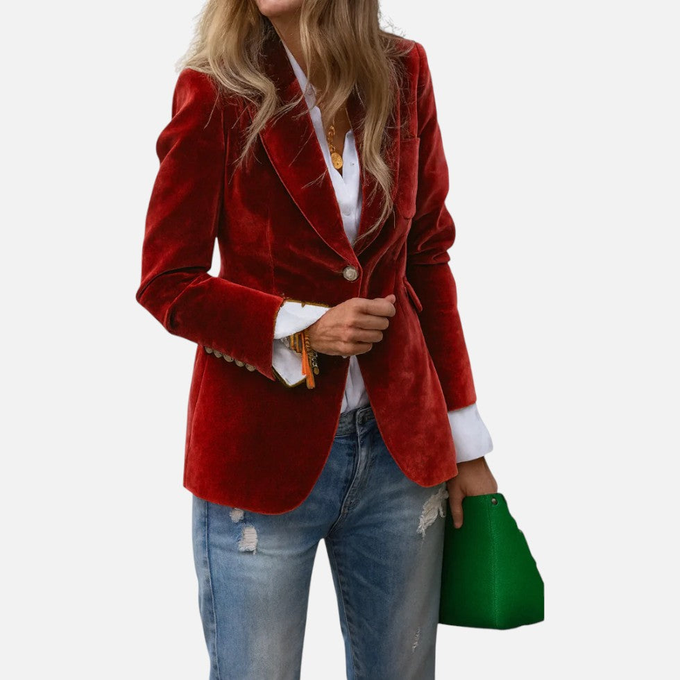 Eleganter Damenblazer aus weichem Samt