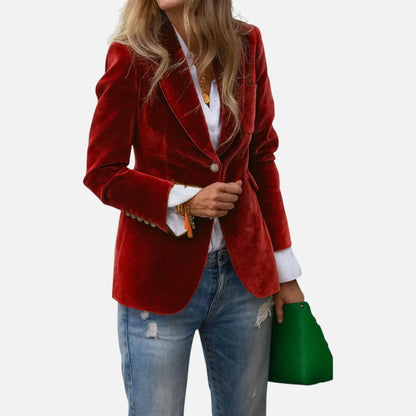 Eleganter Damenblazer aus weichem Samt