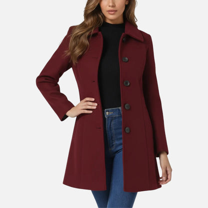 Eleganter Damenmantel mit klassischer Knopfleiste