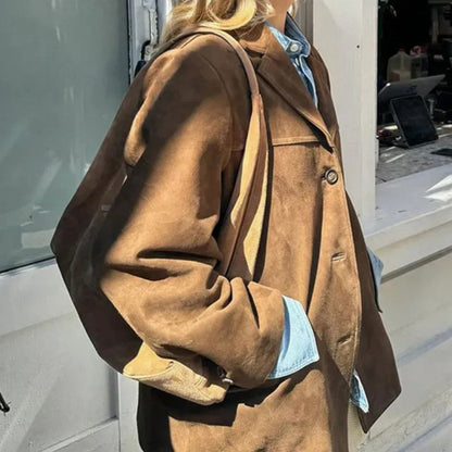 Damen Oversize Blazer aus weichem Stoff