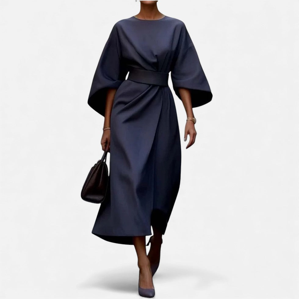 Elegantes Langarm Midikleid Damen