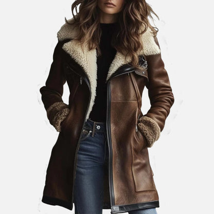 Damen Lammfellmantel mit Warmfutter