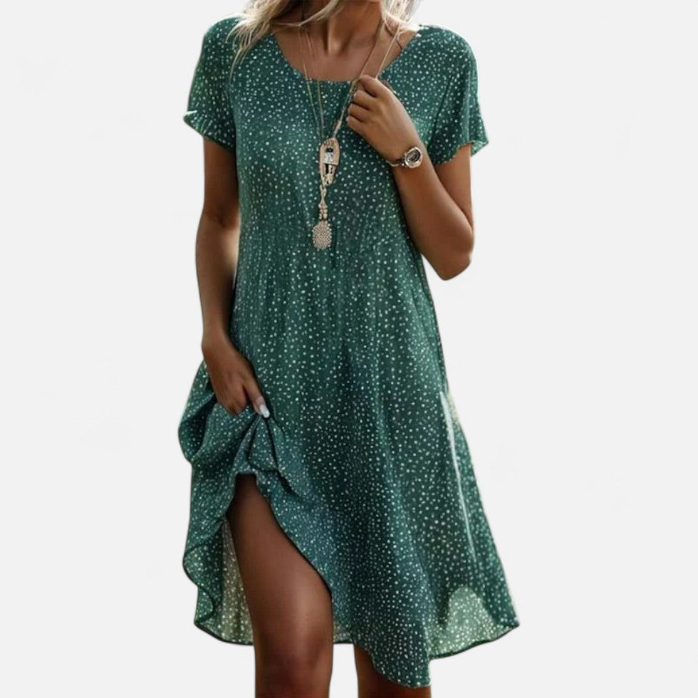 Luftiges Sommerkleid mit kurzen Ärmeln für Damen