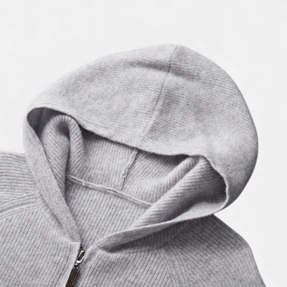 Herren Strick Hoodie mit Reißverschluss