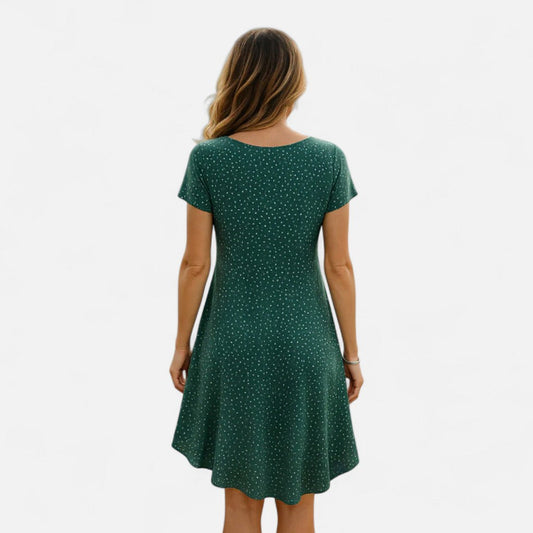 Luftiges Sommerkleid mit kurzen Ärmeln für Damen