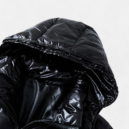 Steppjacke mit Kapuze und Reißverschluss für Herren