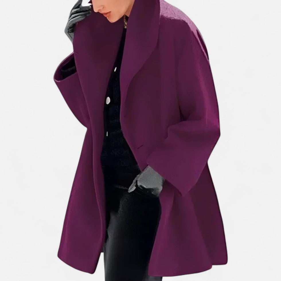 Eleganter Oversize Mantel mit weitem Kragen