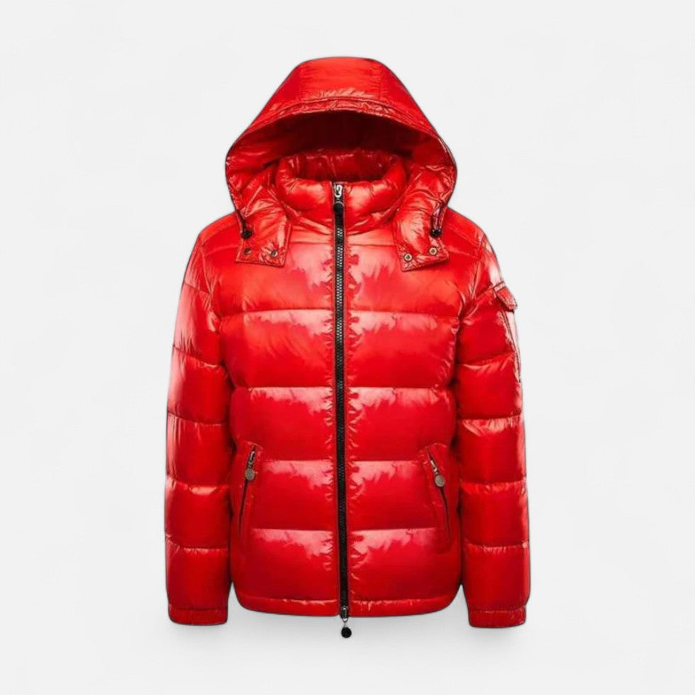 Steppjacke mit Kapuze und Reißverschluss für Herren