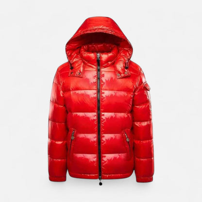 Steppjacke mit Kapuze und Reißverschluss für Herren