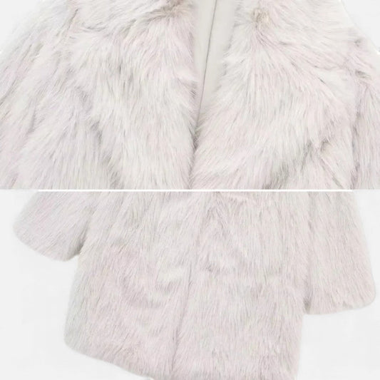 Kunstpelz Mantel für Damen