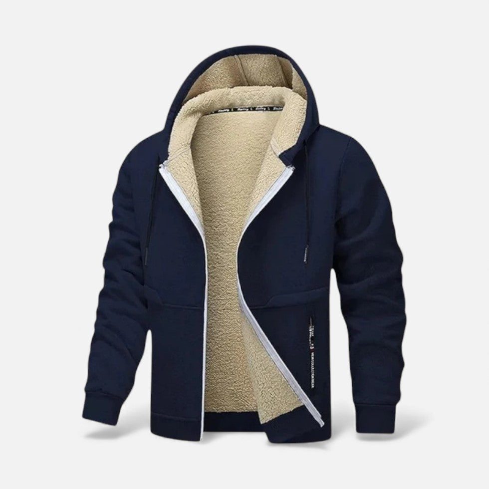 Fleecegefütterte Kapuzenjacke Herren