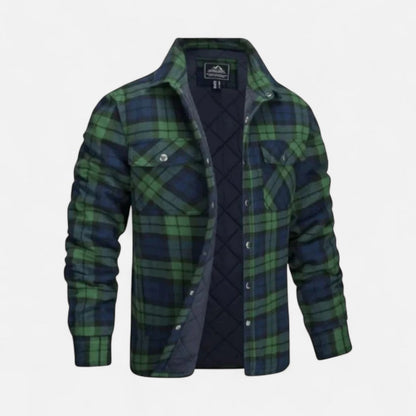 Herren Gefüttertes Flanellhemd mit Karomuster