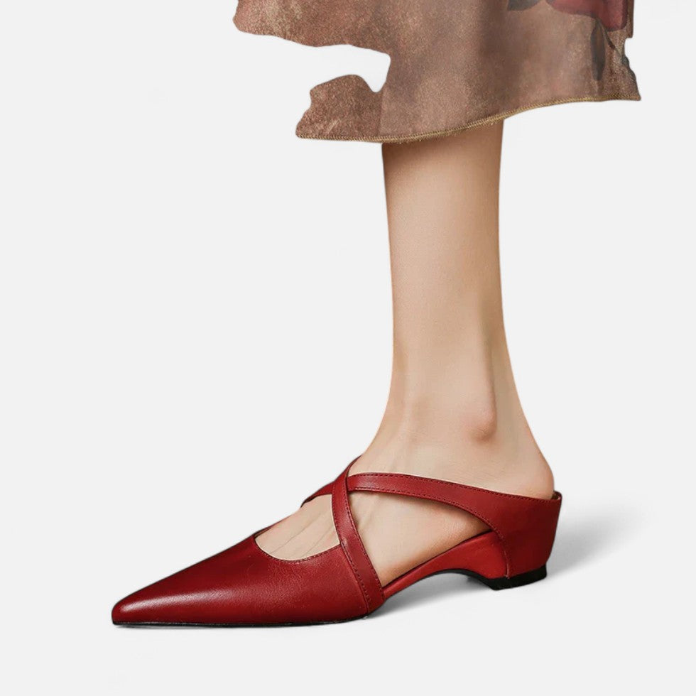 Spitze Flats mit Riemchen für Damen