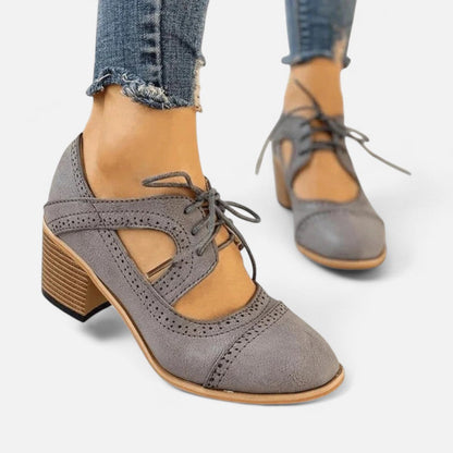 Damen Schnürpumps mit Blockabsatz