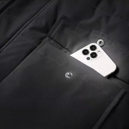 Gefütterte Winterjacke mit Kapuze Herren