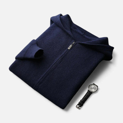 Herren Strick Hoodie mit Reißverschluss