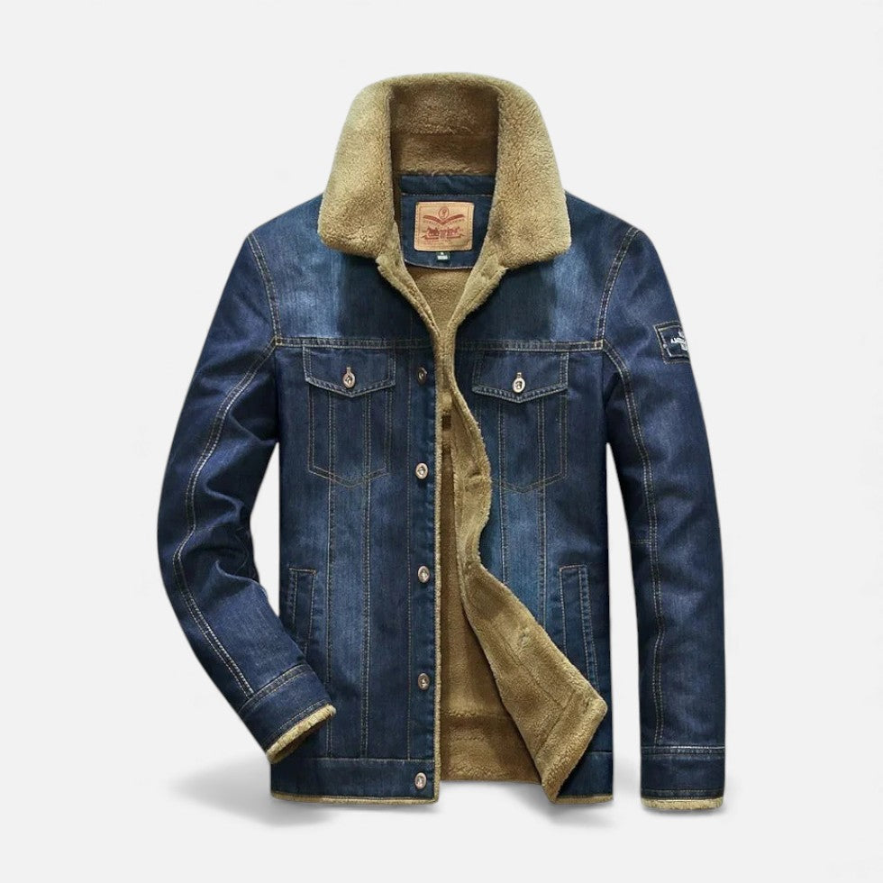 Herren Jeansjacke mit Teddyfutter