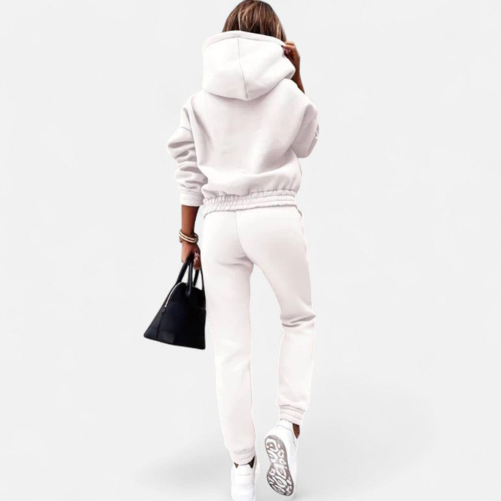 Zweiteiliger Jogginganzug mit Kapuzenpullover für Damen