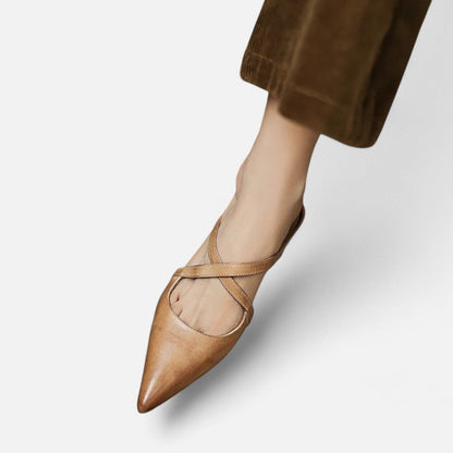 Spitze Flats mit Riemchen für Damen