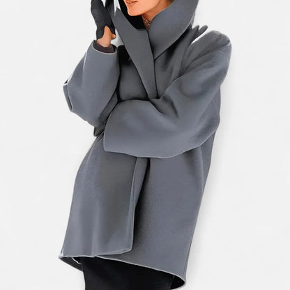 Eleganter Oversize Mantel mit weitem Kragen