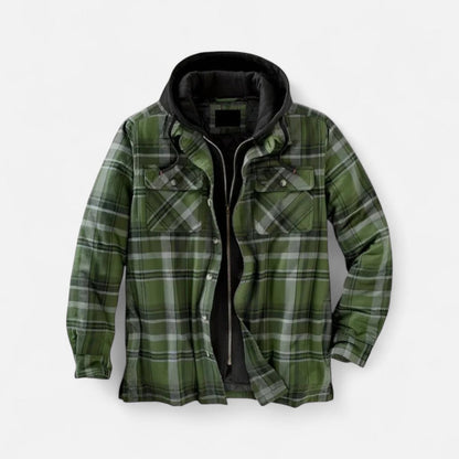 Herren Kariertes Flanellhemd mit Futter