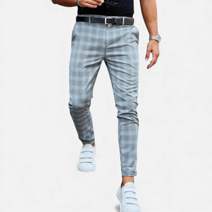 Karierte Wollhose für Herren