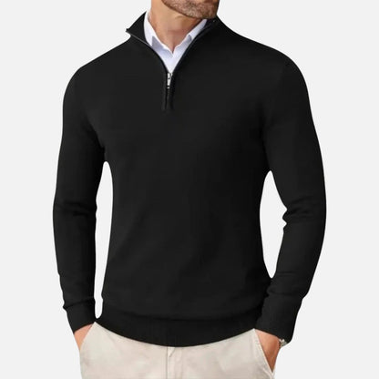 Herren Kaschmir Halb-Zip Pullover