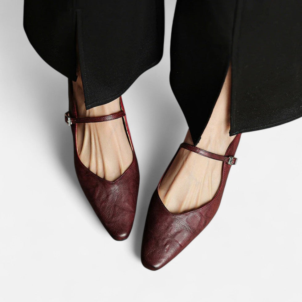 Mules mit Riemchen und spitzer Zehenpartie für Damen