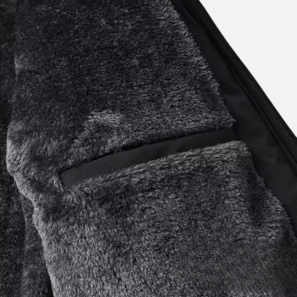 Gefütterte Winterjacke mit Kapuze Herren